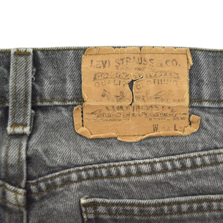 1980's Levi's 40505 FADED BLACK DENIM PANTS... W33 L29