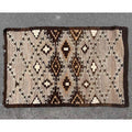c.1920's Navajo Rug Brown Lightning Bolt Gray Field...