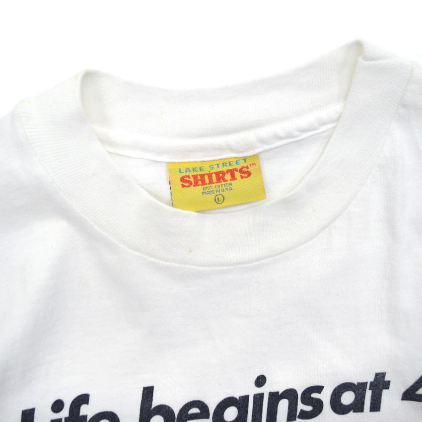 1990's LAKE STREET SHIRTS " 人生は40歳から " T-shirt ... L