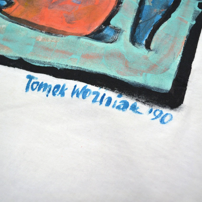 1990's Deadstock FRUIT OF THE LOOM Tomek Wozniak Folk Art T-shirt ... L
