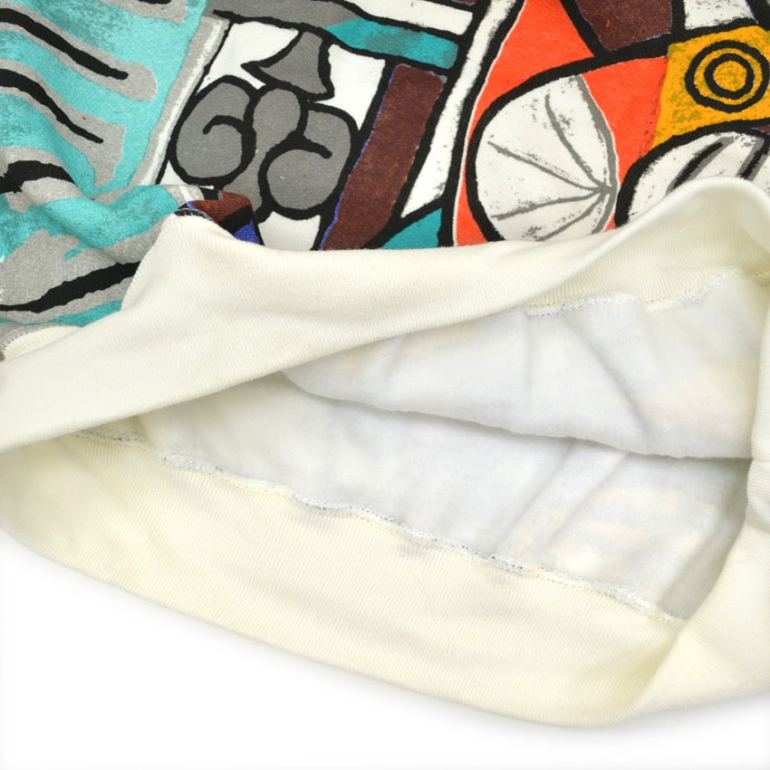 1980s Deadstock Picasso "Woman Sitting in Front of a Window" All Over Print Sweatshirt... L