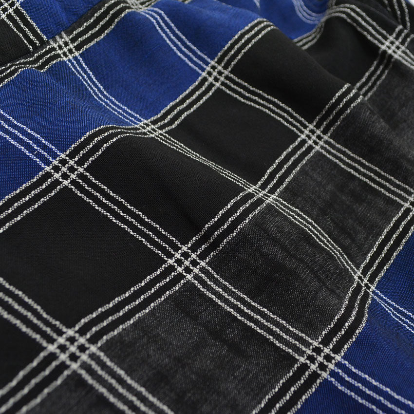 ~60's Truval Plaid Rayon Shirt...M