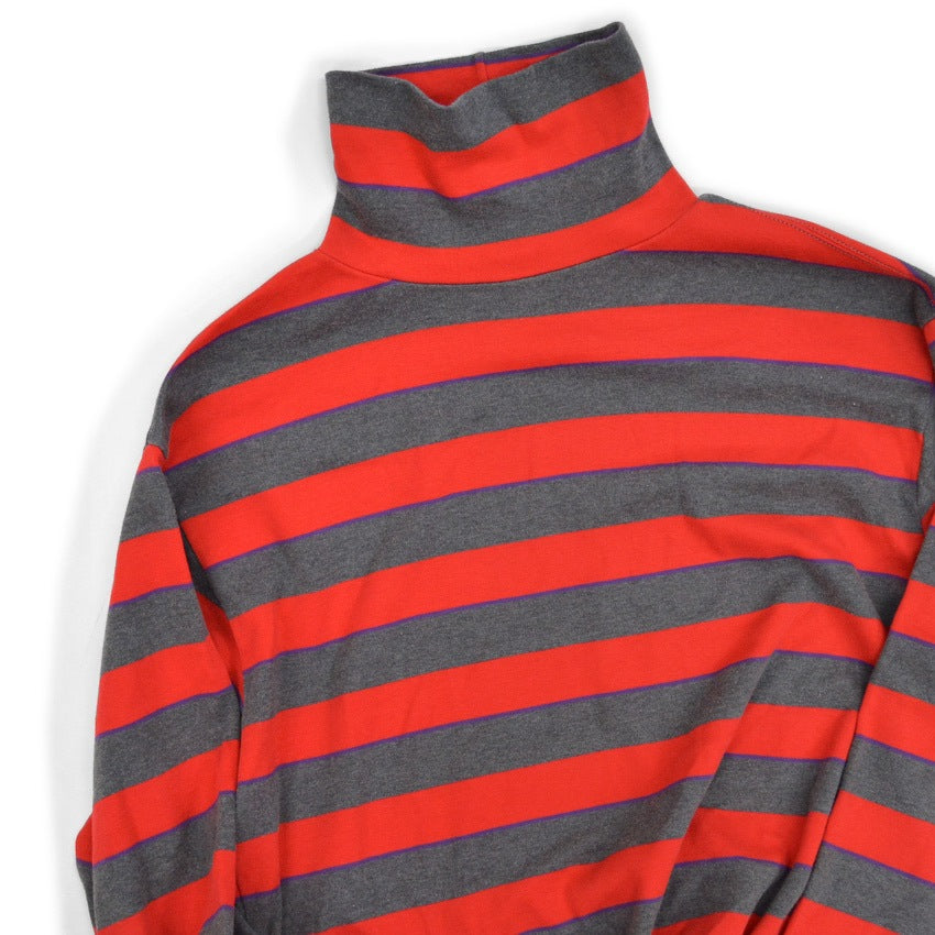 1980's~ GAP BORDER COTTON TURTLE NECK L/S SHIRT ... XL
