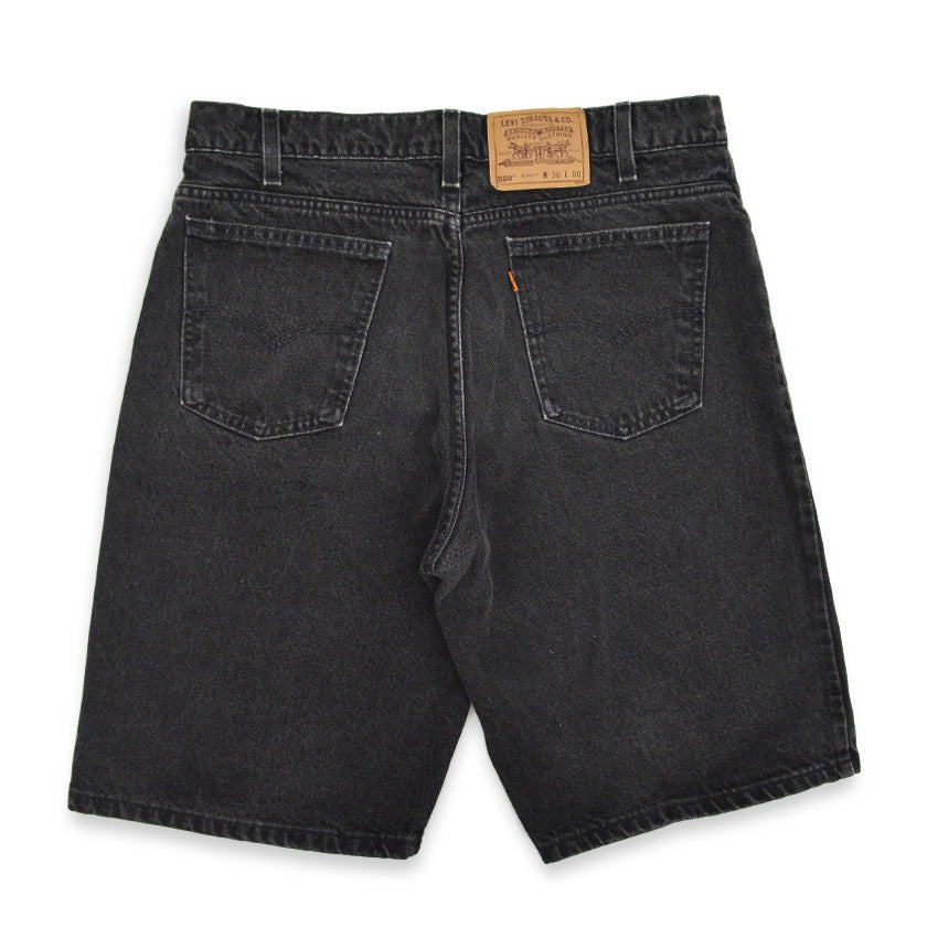 1990's Levi's 550 BLACK DENIM SHORTS... W36 L00