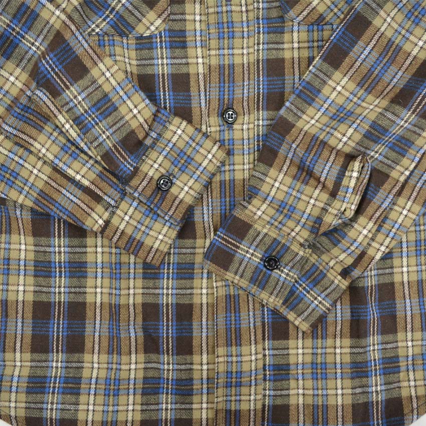 1980's DEADSTOCK FIVE BROTHER LIGHT FLANNEL SHIRT...M
