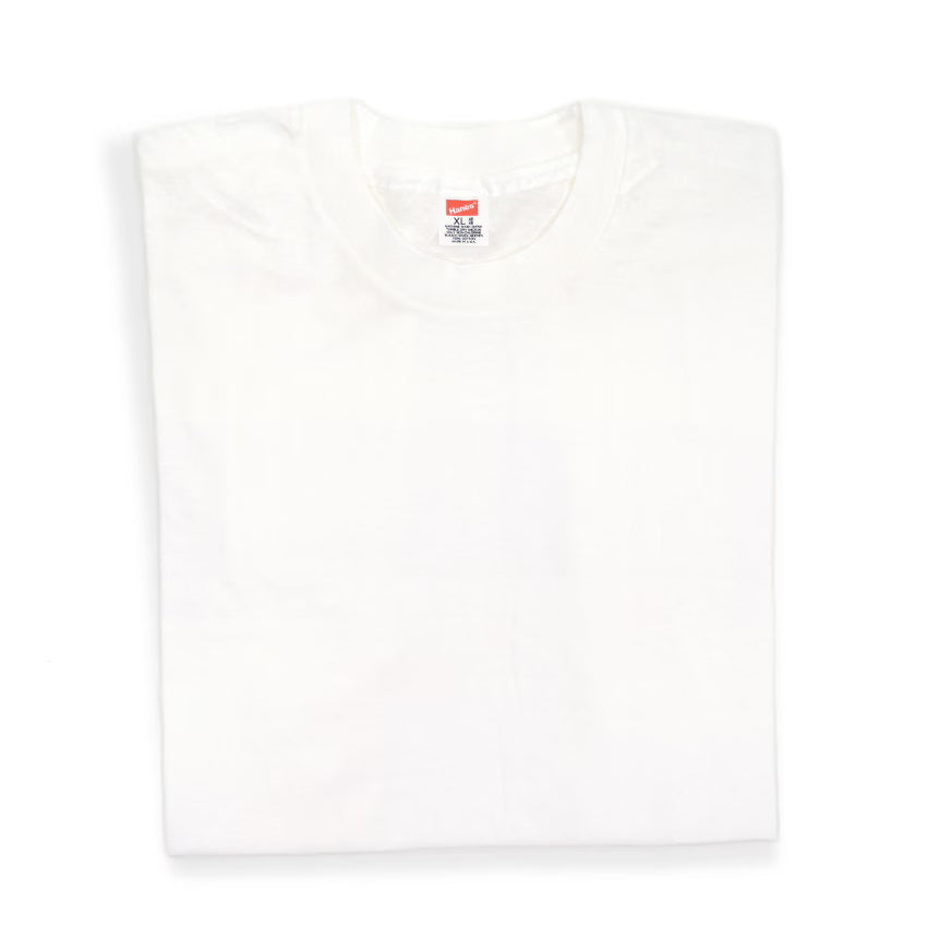 ~1980s Deadstock Hanes T-shirt, White, Unwashed... XL