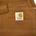 1970's Deadstock CARHARTT BROWN DUCK DOUBLE KNEE OVERALL...W36 L28