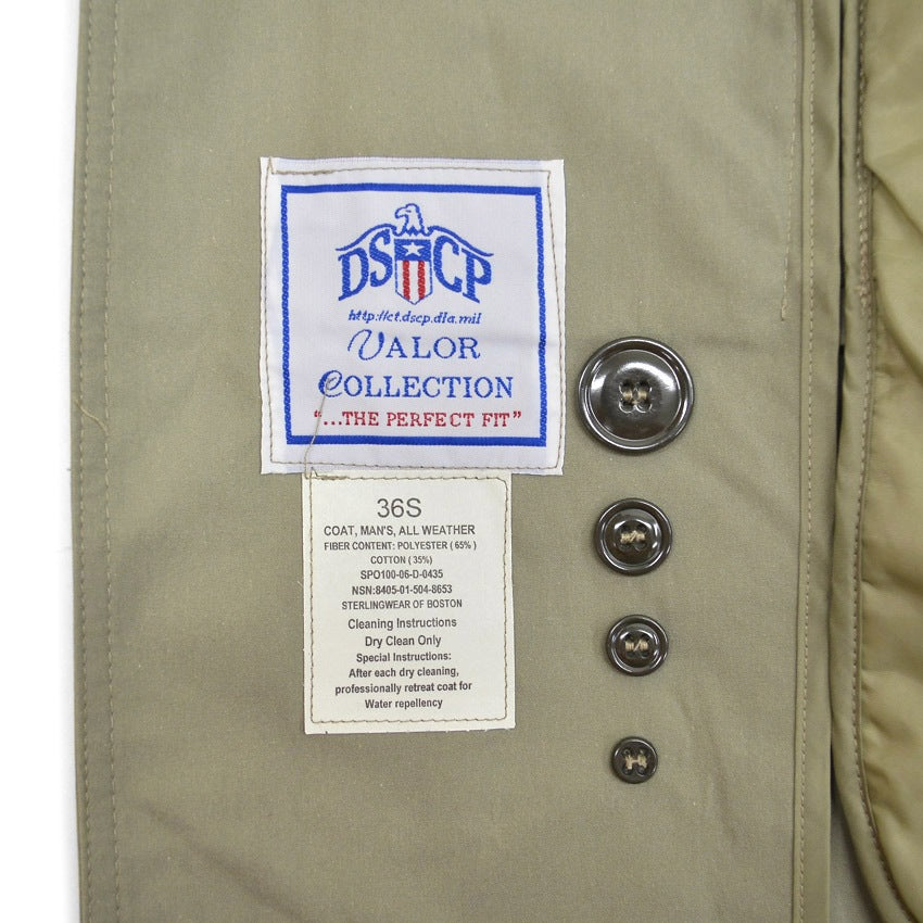2000's Deadstock USMC MAN'S ALL WEATHER TRENCH COAT... 36S