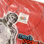 1980's Deadstock FRUIT OF THE LOOM POCKET-T RED... L
