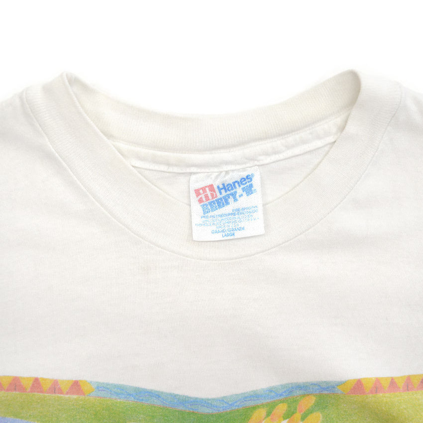 1990's Hanes BEEFY-T BOTANICAL ART T-SHIRT... L