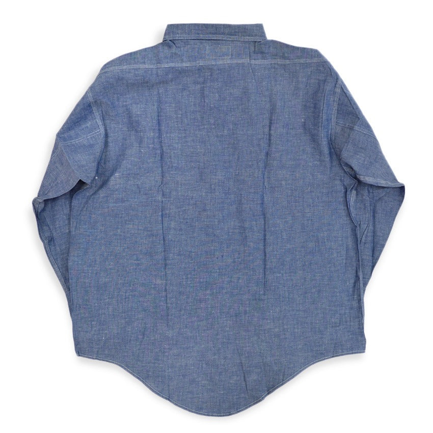~1950's DEADSTOCK AUTO BRAND CHAMBRAY SHIRT... 18