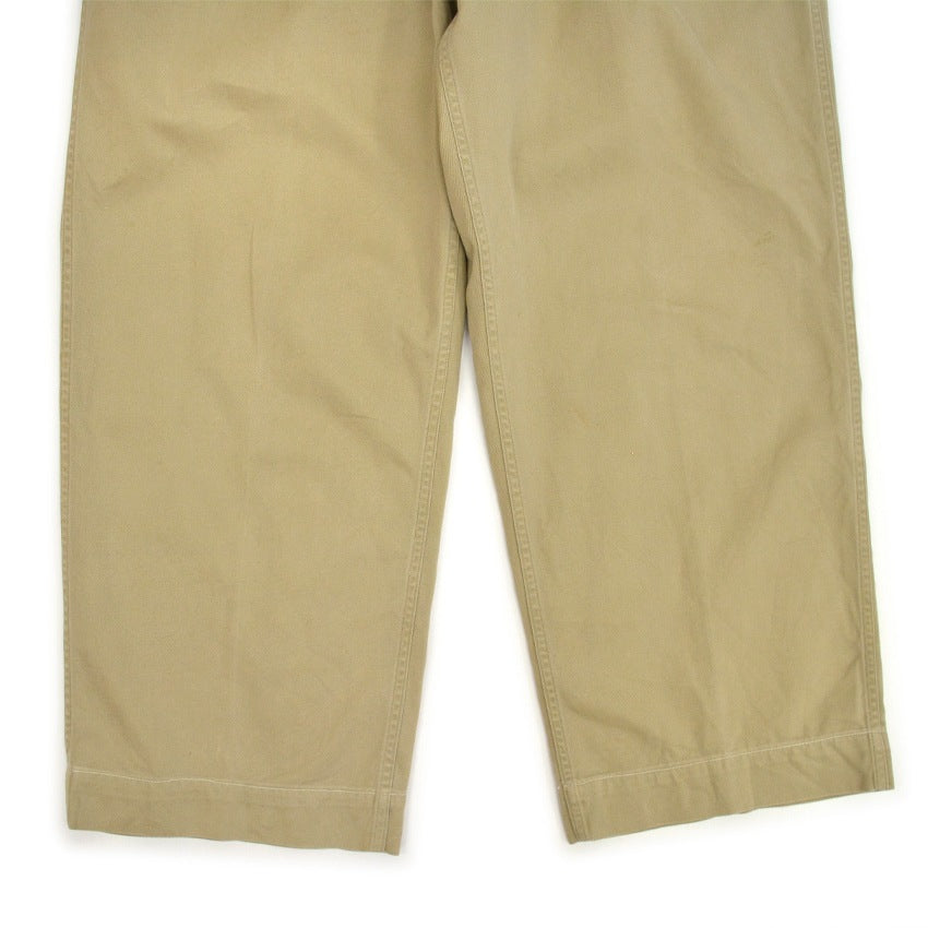 1940's USARMY TROUSERS COTTON KAHKI CHINO... W32.5 L26