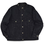 1980s Lee RIDER BLACK DENIM BIG SIZE with oversized patch... XL