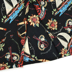 1980's~ JIMMY BUFFETT VOLCANO BLACK ALOHA SHIRT...M