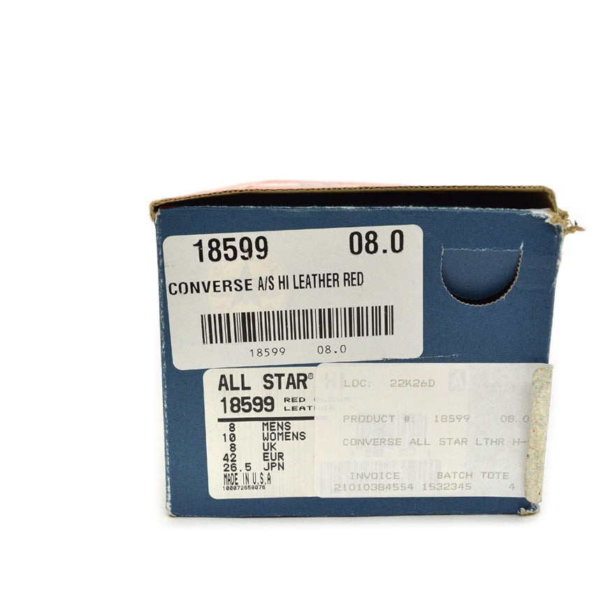 1990's DEADSTOCK CONVERSE ALLSTAR HI LEATHER RED...8