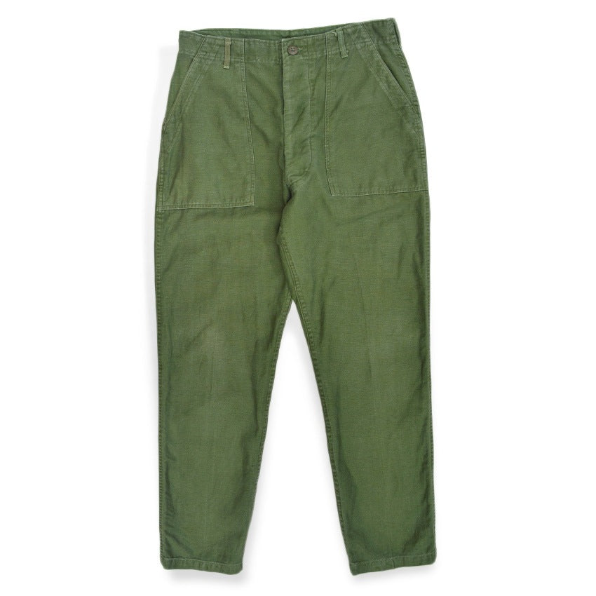 1960's USARMY COTTON SATEEN OG-107 BAKER PANTS SLIM CUSTOM... W31 L32