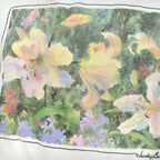 1990's Judy Buswell FLOWER ART PRINT L/S T-SHIRT ... Fits like XL