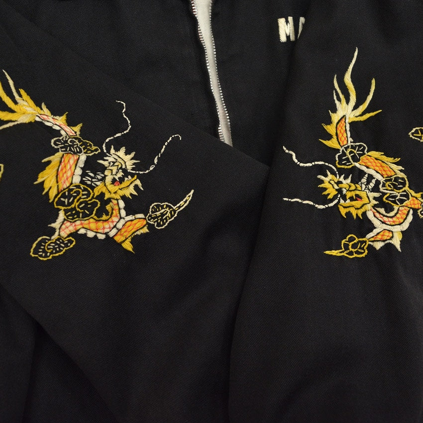 1960s VIETNAM SOUVENIR JACKET (Vietnamese style jacket) 65-66 with embroidered name...