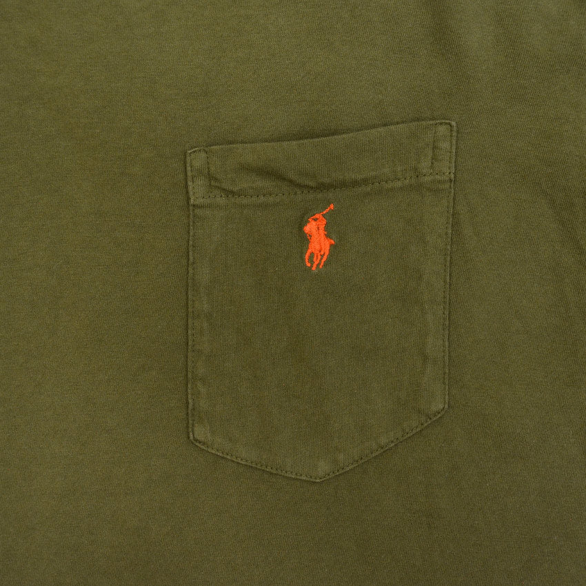 1990's~ Polo by Ralph Lauren L/S T-SHIRT OLIVE GREEN... M