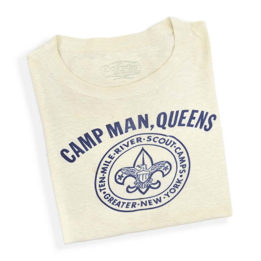 1950's〜 B.S.A. TEN MILE RIVER SCOUT CAMPS T-SHIRT ... M