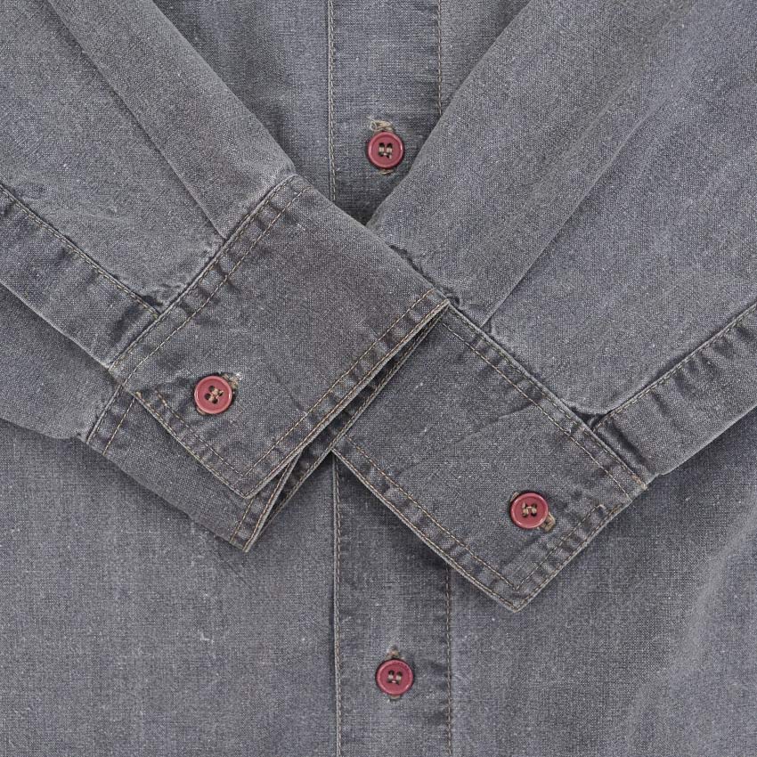 〜1990's PACIFIC SCENE BLACK COTTON SHIRT パキスタン製 ... LARGE