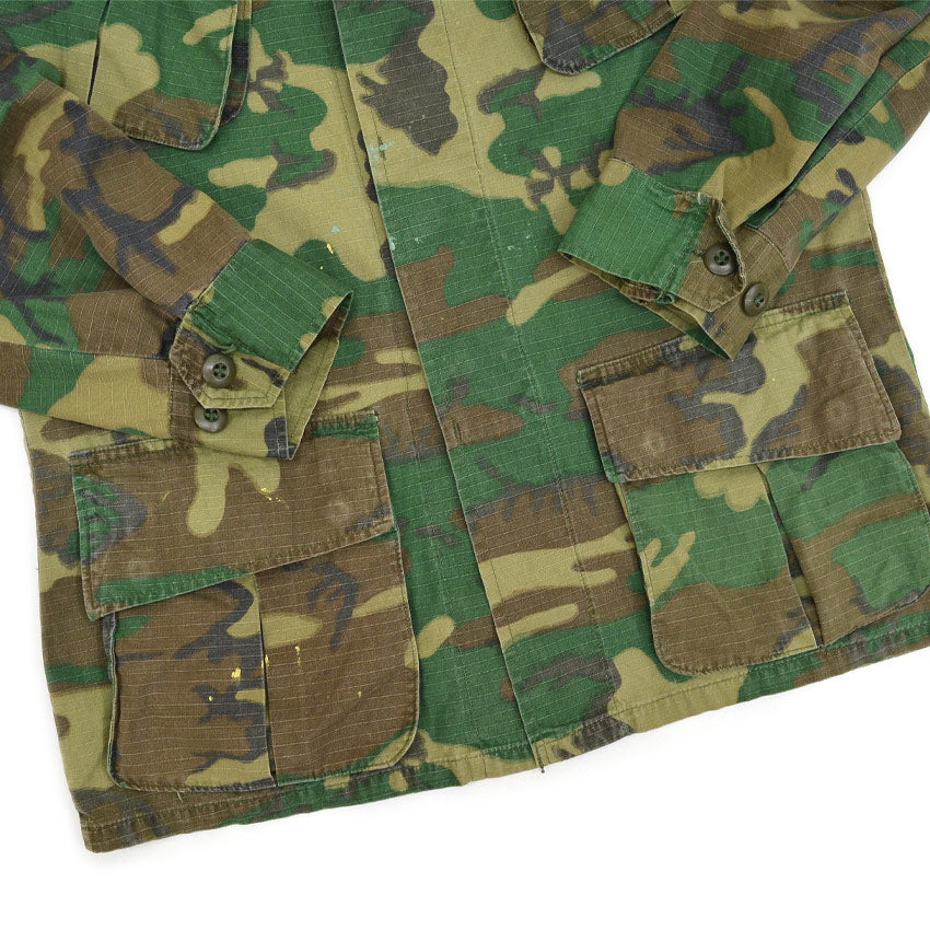 1960s US ARMY ERDL JUNGLE FATIGUE JACKET Brown Leaf ... SR