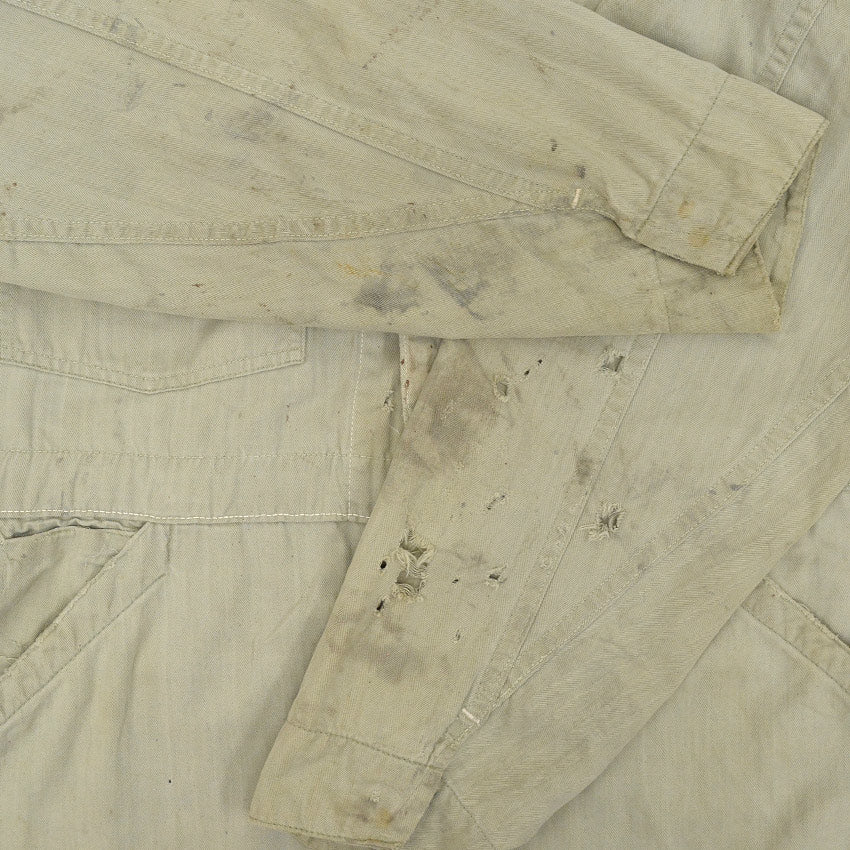 1940's A.RIFKIN&CO. ATLANTIC WHITE FLASH HBT WORK COVERALL 40 ... AS IS