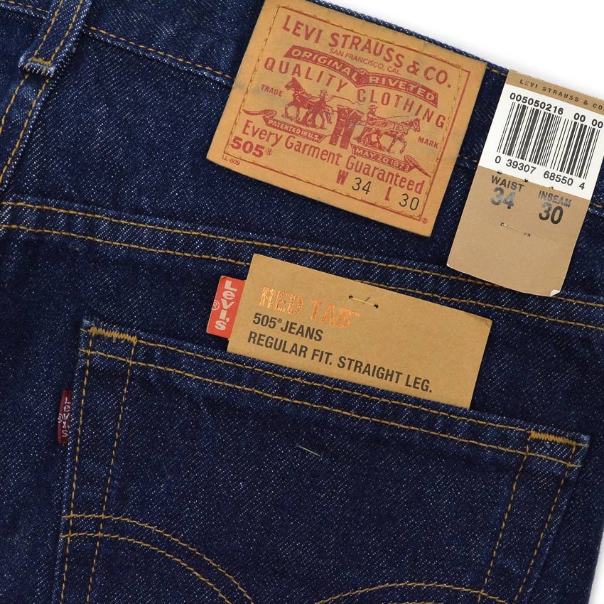 2000's DEADSTOCK Levi's 505 DENIM PANTS USA IMPORTED FABRIC... W34 L30