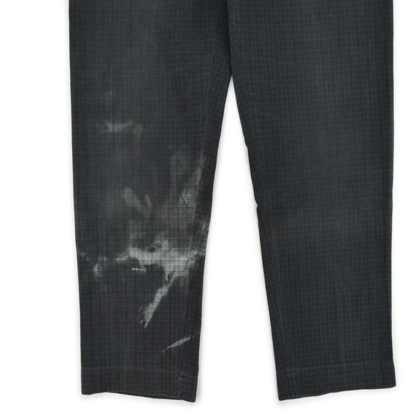 1960's PLAID HIDDEN IN BLACK PIQUE TAPERED PANTS 2... W31 L30
