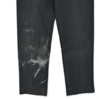 1960's PLAID HIDDEN IN BLACK PIQUE TAPERED PANTS 2... W31 L30
