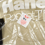 1986' DEADSTOCK HANES POCKET T-SHIRT ベージュ ... M