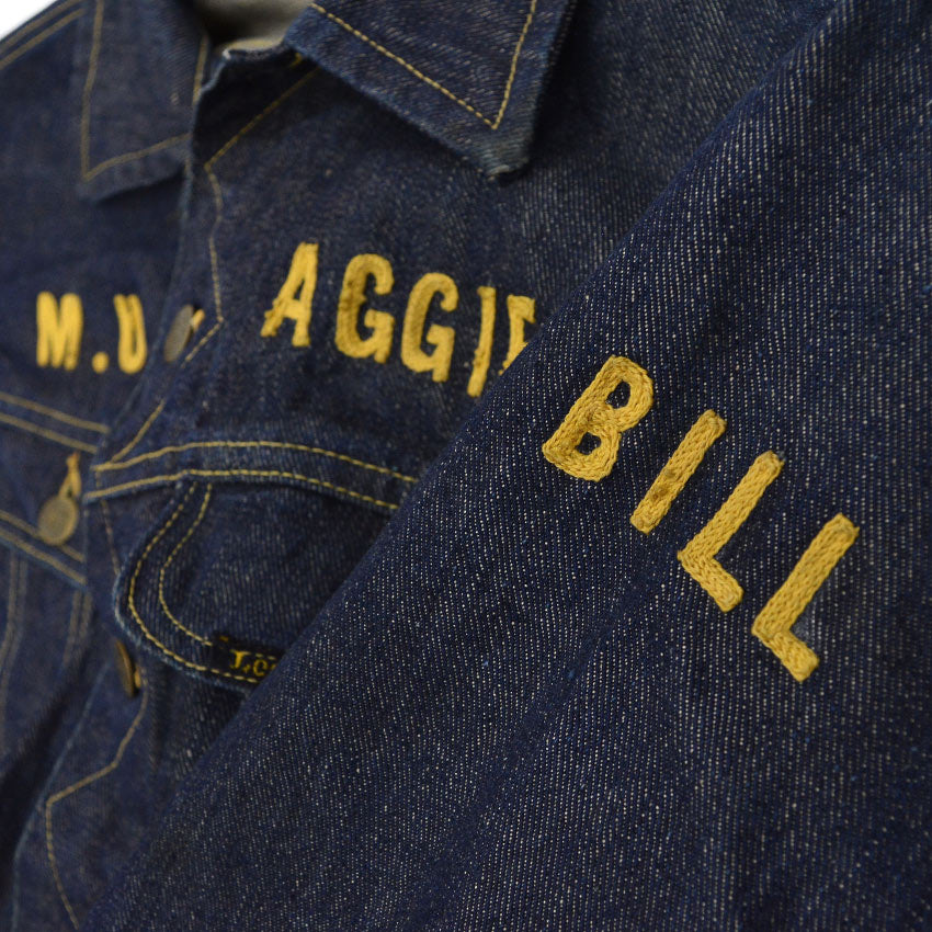 1950's Lee 101-J MU AGGIES FARMERS FAIR 1956' DENIM JACKET ... 38LONG