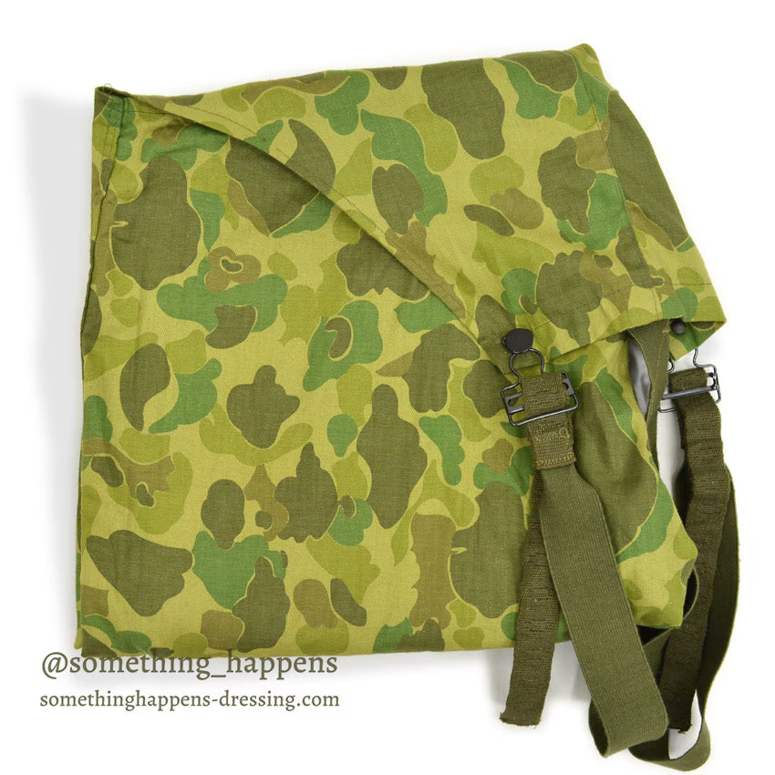 ~1960's DEADSTOCK FROGSKIN CAMO HBT HUNTING OVERALL...EX-LARGE