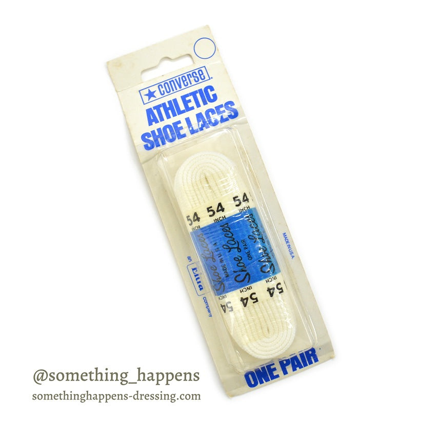 1980s DEADSTOCK CONVERSE SHOELACE White... 54 inches