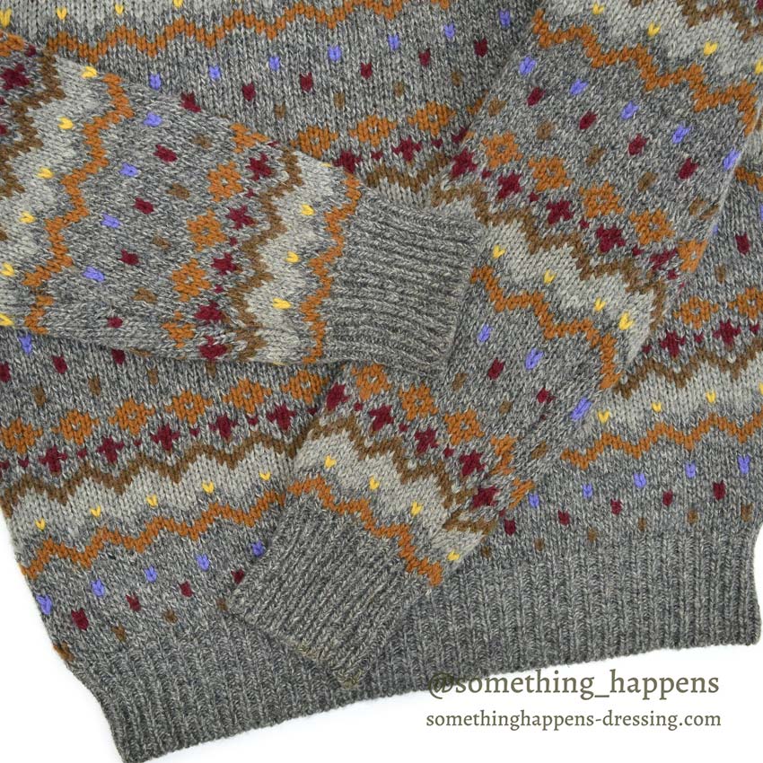 1980's〜 ROBERT STOCK SHETLAND WOOL SWEATER ... LARGE