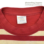 1970's TOWNCRAFT WHITE & RED BORDER L/S T-SHIRT ... L