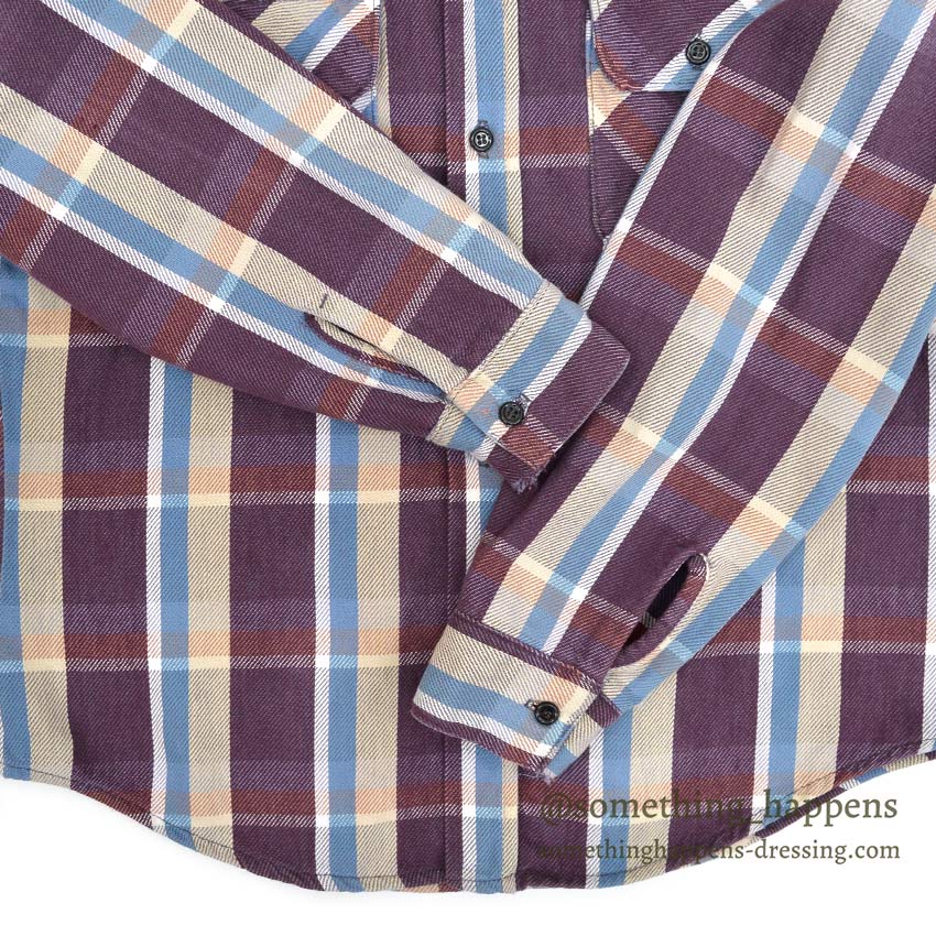 1970's〜 FIVE BROTHER PLAID FLANNEL SHIRT ... M