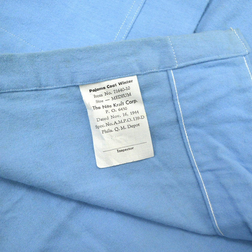 1940's DEADSTOCK WW2 PAJAMA COAT & TROUSERS,WINTER SET ... MEDIUM