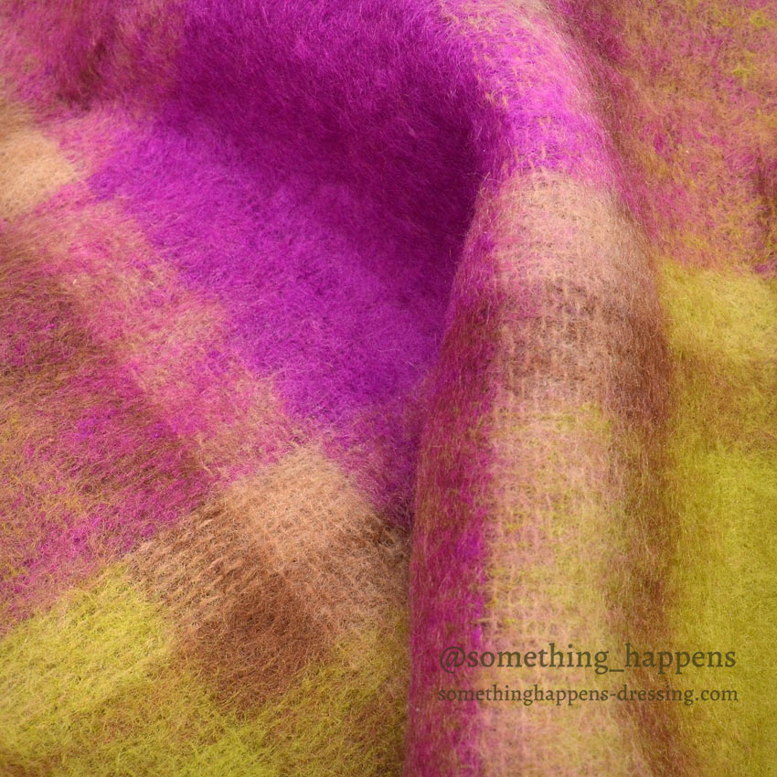 OLD HUDSON'S BAY HEATHER-BRAE MOHAIR BIG MUFFLER... 184cm×50cm