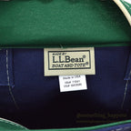 DEADSTOCK LLBEAN BOAT AND TOTE ZIP-TOP NAVY & GREEN... SMALL