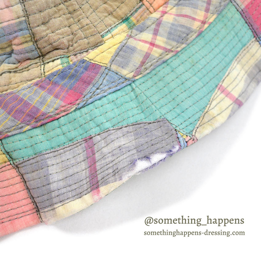 1970's LLBEAN MADRAS CHECK PATCHWORK HAT...L