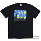 1990's JERZEES STARRY NEW YORK NIGHT ゴッホ パロディ ART T-SHIRT ... L