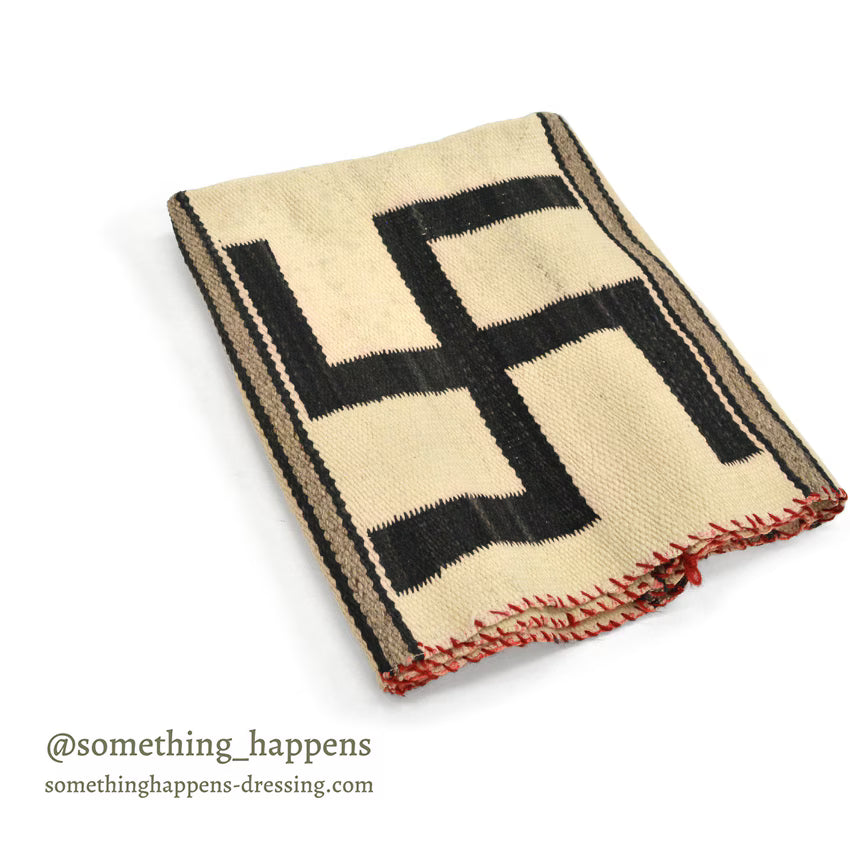 c.1920's NAVAJO RUG WHIRLING LOGS SWASTIKA... 135cm/91cm