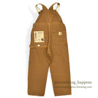 1970's Deadstock CARHARTT BROWN DUCK DOUBLE KNEE OVERALL...W36 L28