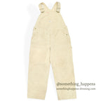 1970s Lee Off-White Overalls, No Wash, Mint... W39/L33