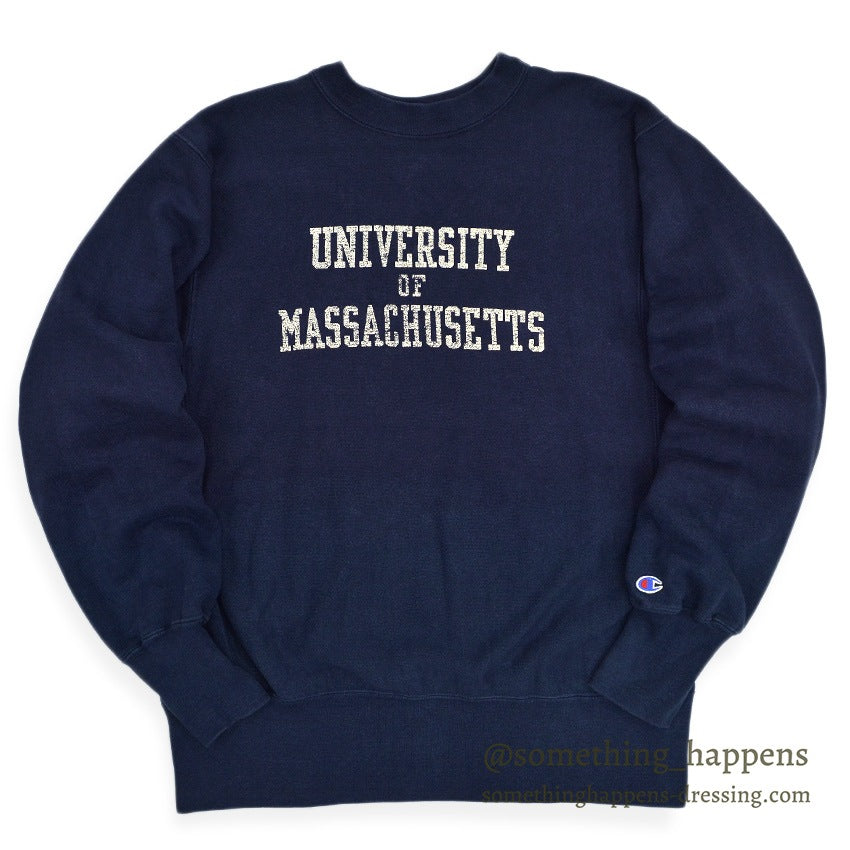 1980's CHAMPION UNIVERSITY OF MASSACHUSETTS REVERSE WEAVE SWEAT SHIRT ... L