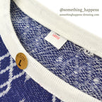 1960's〜 DEADSTOCK ELY&WALKER LEISURE KNITS JACQUARD T-SHIRT BLUE ... L