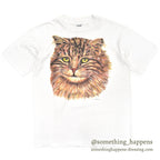 1990's ONEITA CAT PRINT T-SHIRT ... XL