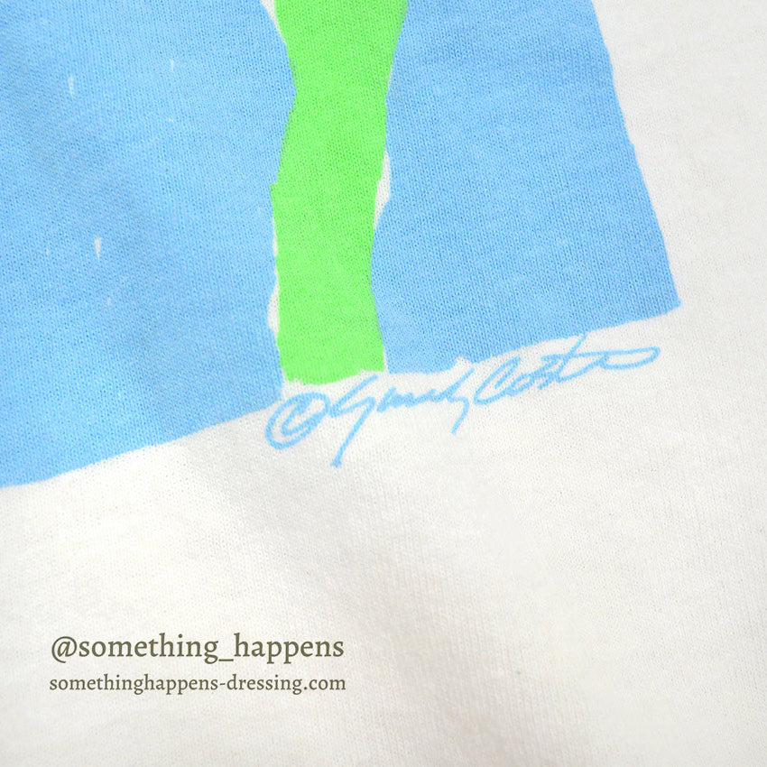 1980's〜 STEDMAN BOSTON FLORAL ART PRINT T-SHIRT ... XL