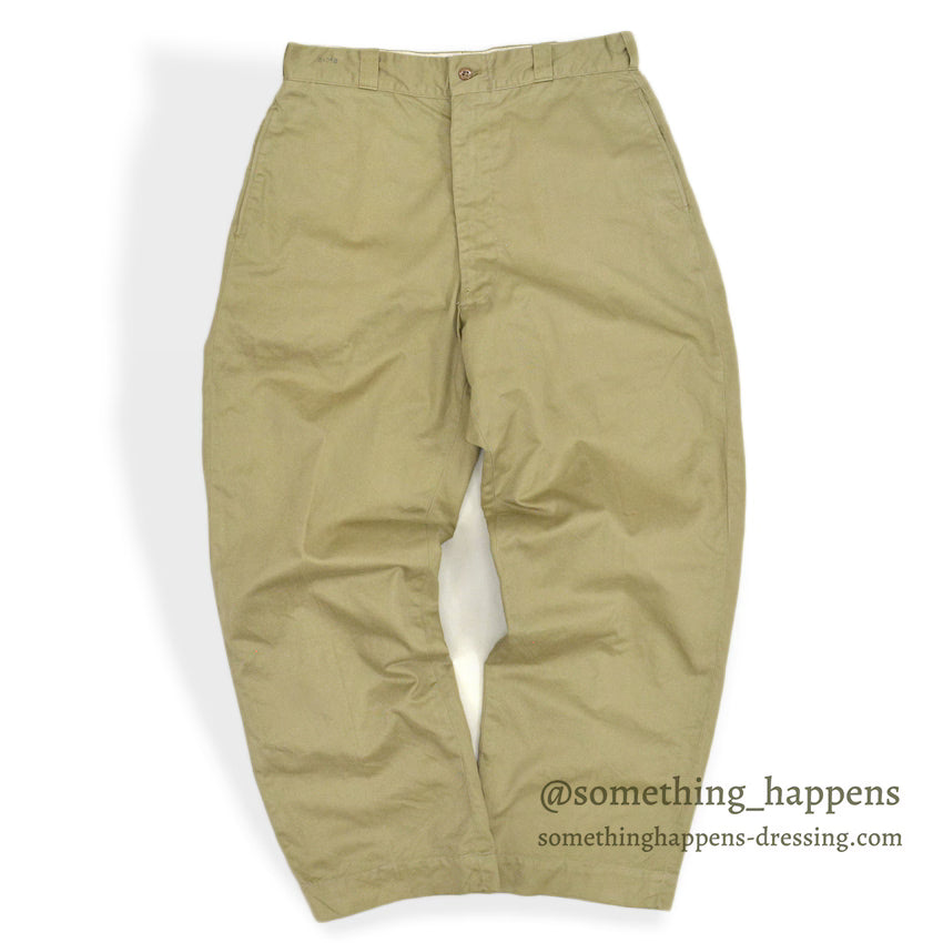 1960's USARMY TROUSERS, MEN'S, COTTON UT 8.2 OZ. KAHKI SH-1 ... W31/L30